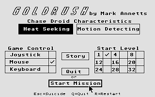 Goldrush atari screenshot